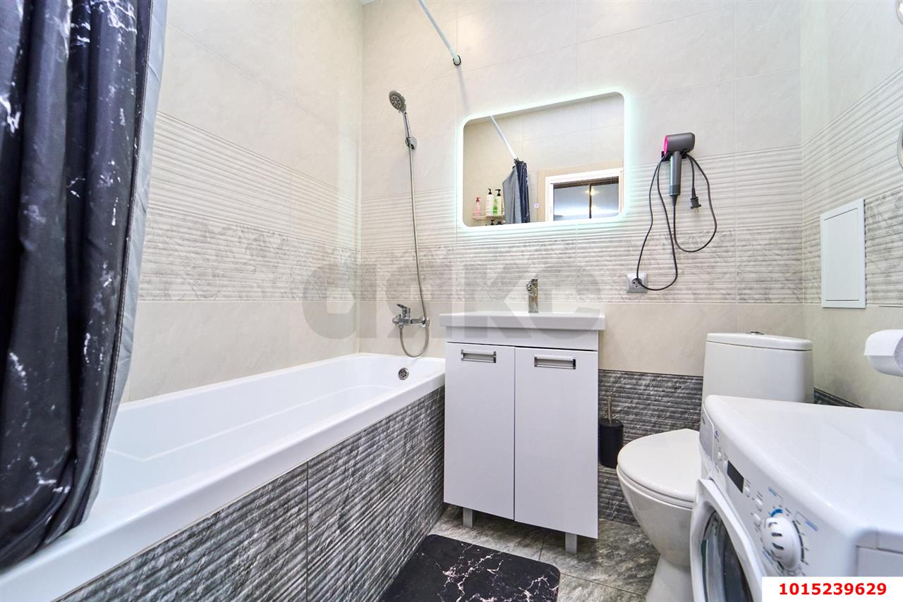 Фото №9: 1-комнатная квартира 36 м² - Краснодар, Прикубанский внутригородской округ, Калинино, Завод Радиоизмерительных Приборов, мкр. ЖК Акварели-2, ул. Тепличная, 62/1к6