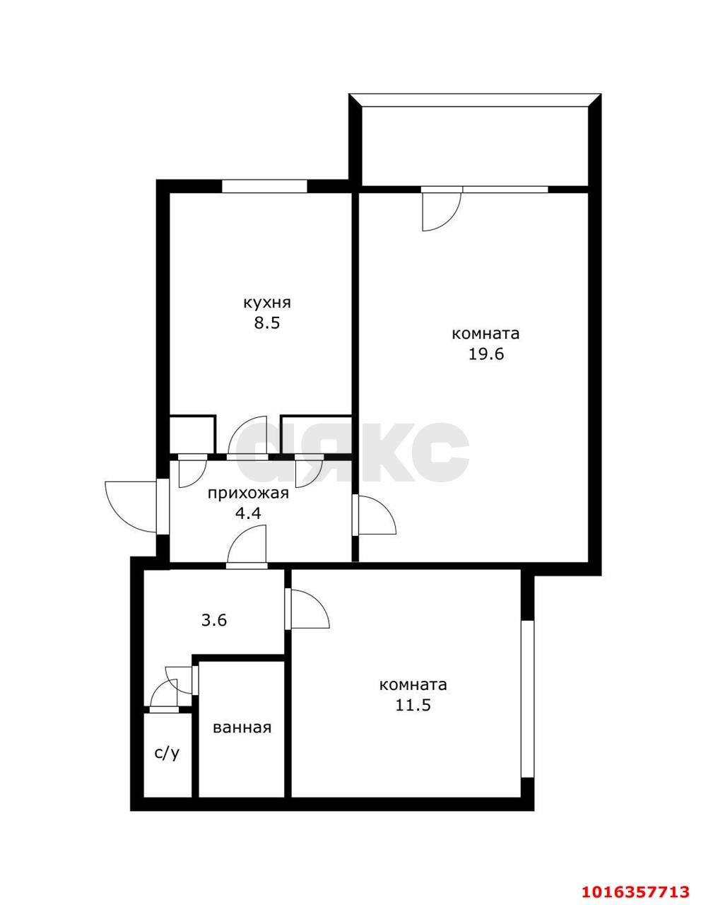 Фото №3: 2-комнатная квартира 56 м² - Краснодар, ул. Уральская, 146