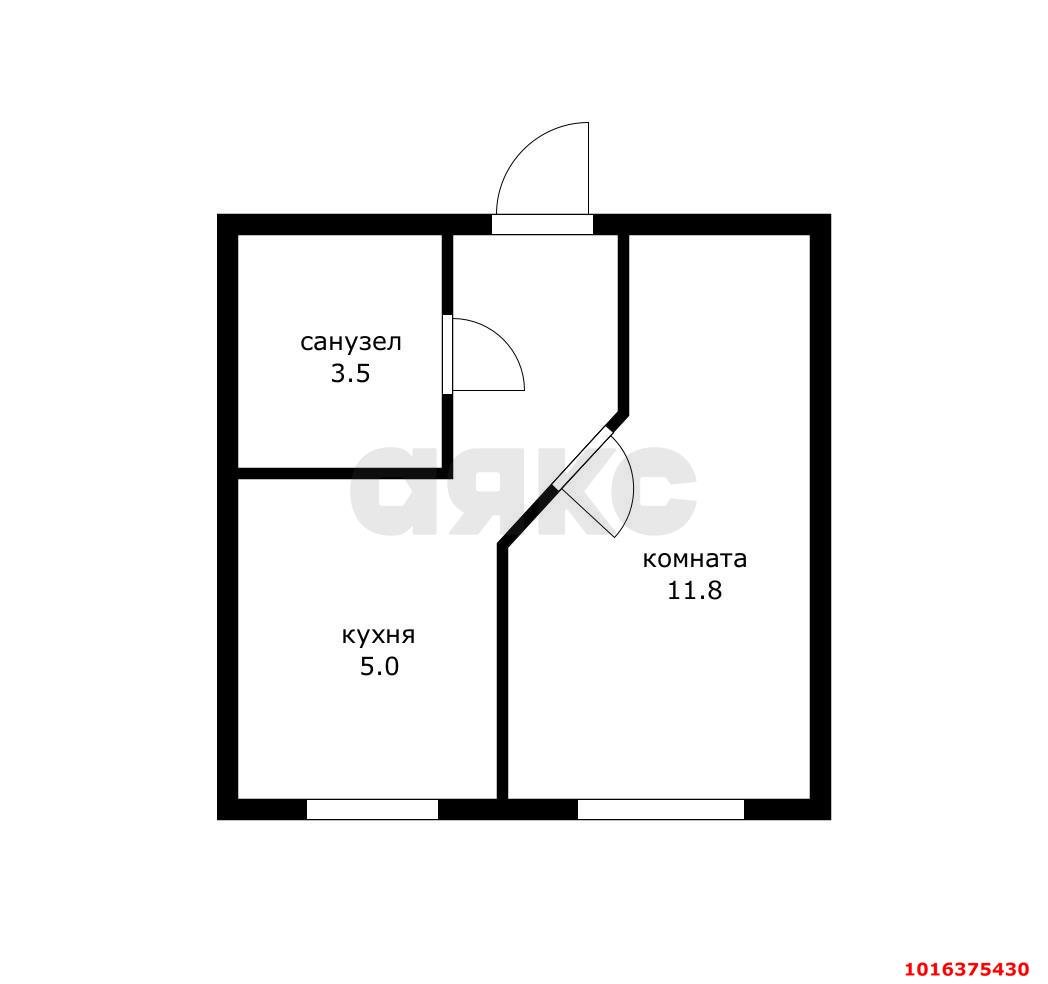 Фото №12: 1-комнатная квартира 21 м² - Краснодар, Прикубанский внутригородской округ, мкр. Фестивальный, ул. Красных Партизан, 1А