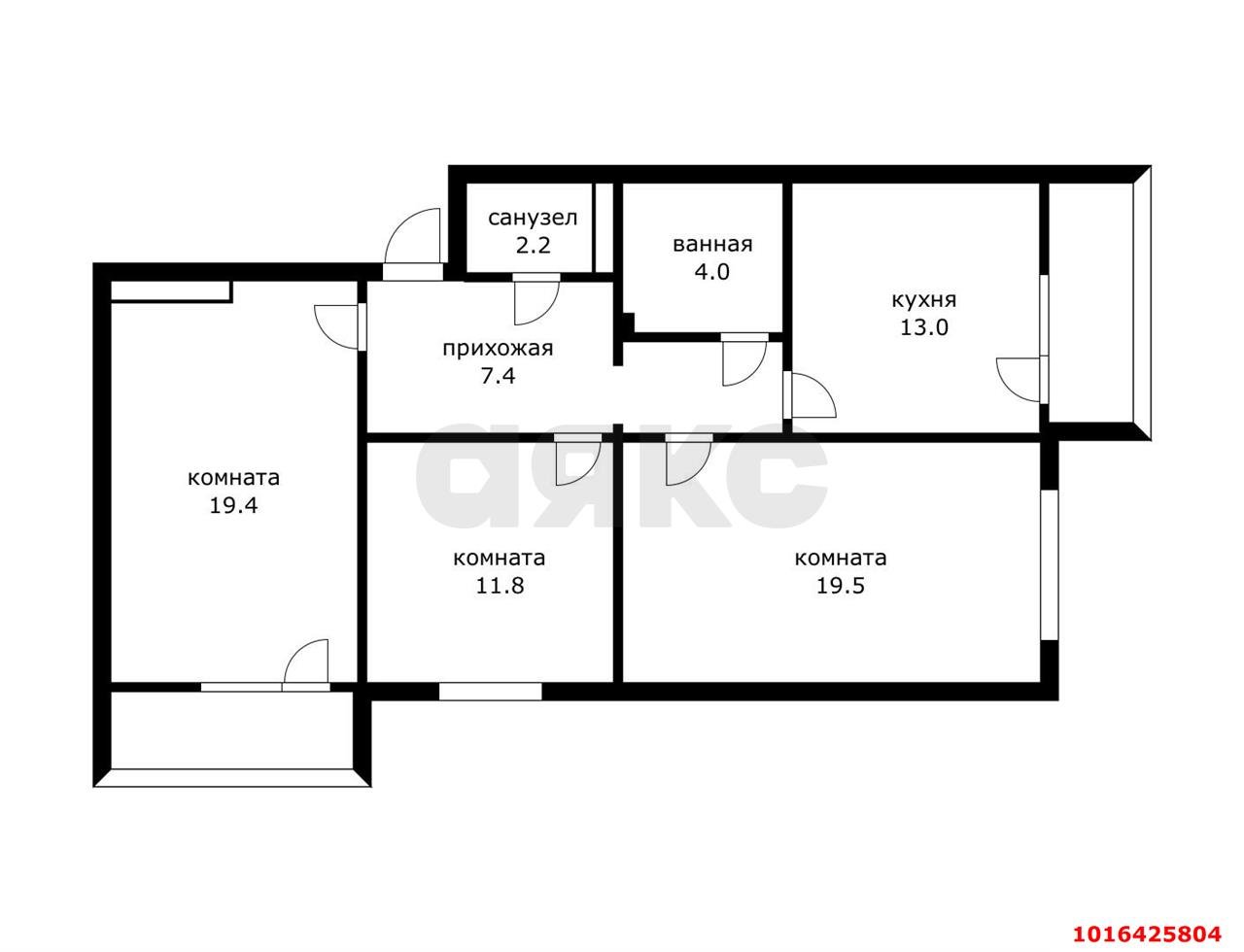 Фото №18: 3-комнатная квартира 88 м² - Краснодар, ул. Дубравная, 17