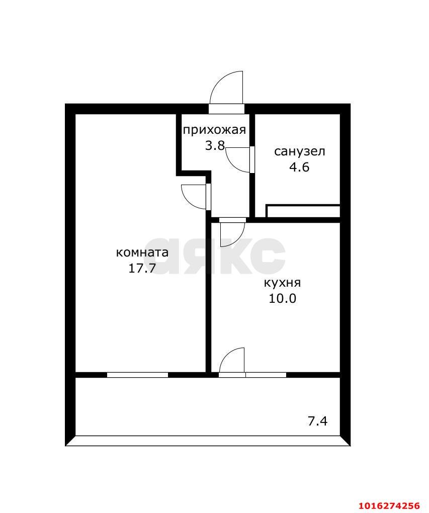 Фото №15: 1-комнатная квартира 43 м² - Краснодар, Карасунский внутригородской округ, мкр. Почтовый, ул. имени Валерия Гассия, 4/4