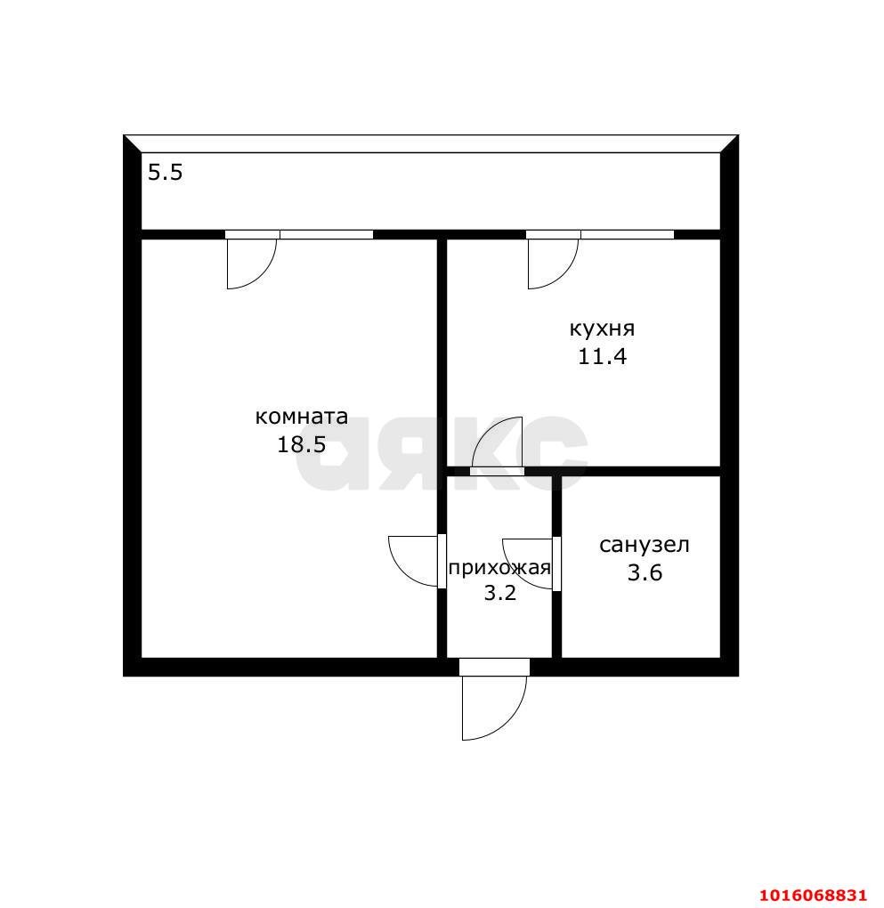 Фото №12: 1-комнатная квартира 36 м² - Краснодар, Прикубанский внутригородской округ, Славянский, мкр. Светлоград, ул. Красных Партизан, 1/3к5