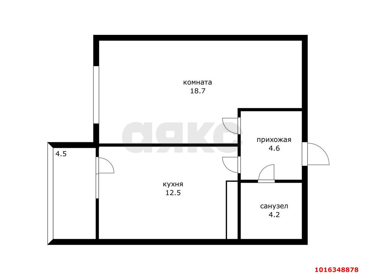 Фото №14: 1-комнатная квартира 44 м² - Краснодар, жилой комплекс Отражение, Прикубанский внутригородской округ, Карасунский внутригородской округ, ст Изобильное, ул. Конгрессная, 41к1