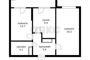 Фото №5: 2-комнатная квартира 51 м² - Краснодар, мкр. жилой комплекс Свобода, ул. Домбайская, 55к6