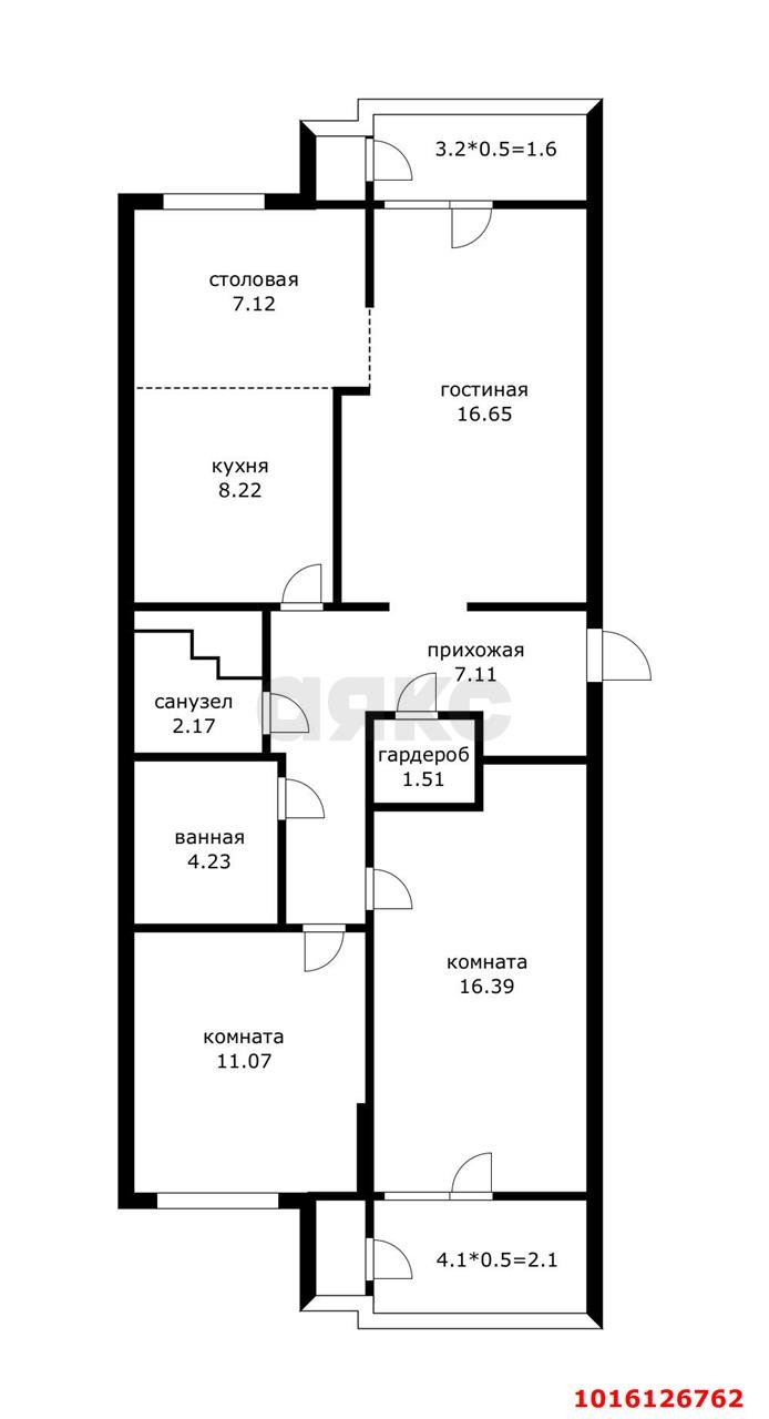 Фото №18: 3-комнатная квартира 82 м² - Краснодар, Прикубанский внутригородской округ, мкр. 2-я Площадка, ул. Ветеранов, 85к3