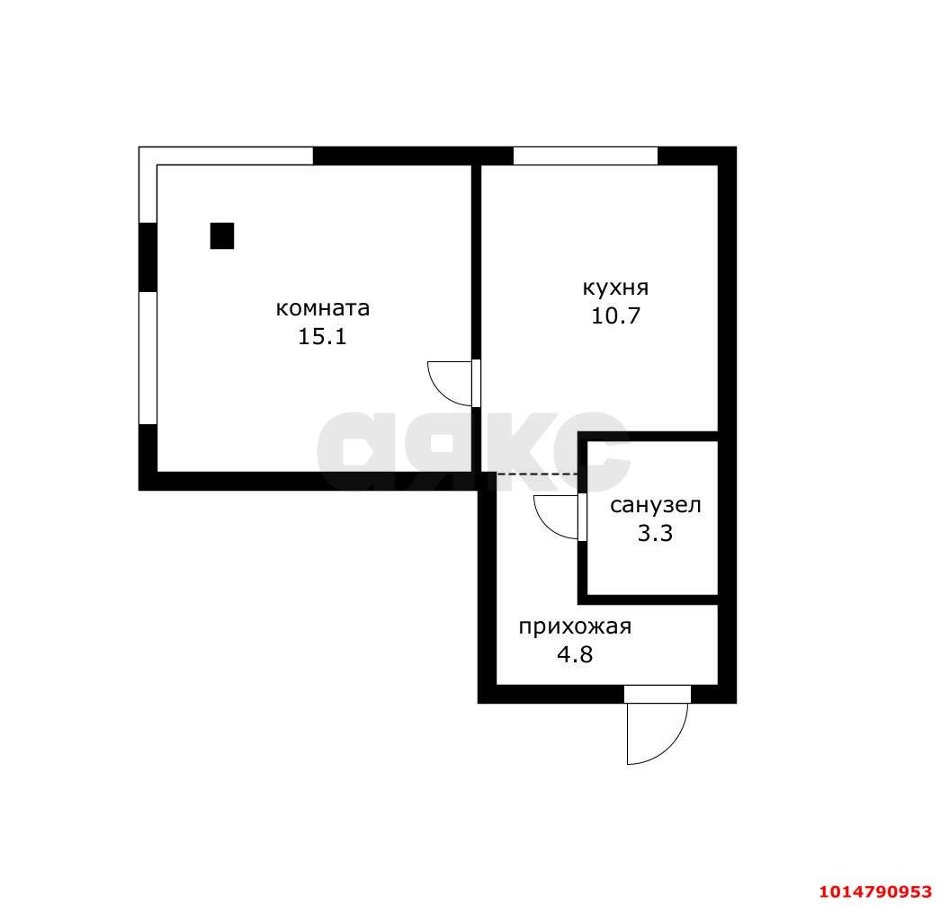 Фото №15: 1-комнатная квартира 33 м² - Краснодар, Карасунский внутригородской округ, мкр. Хлопчато-бумажный Комбинат, ул. Алтайская, 17