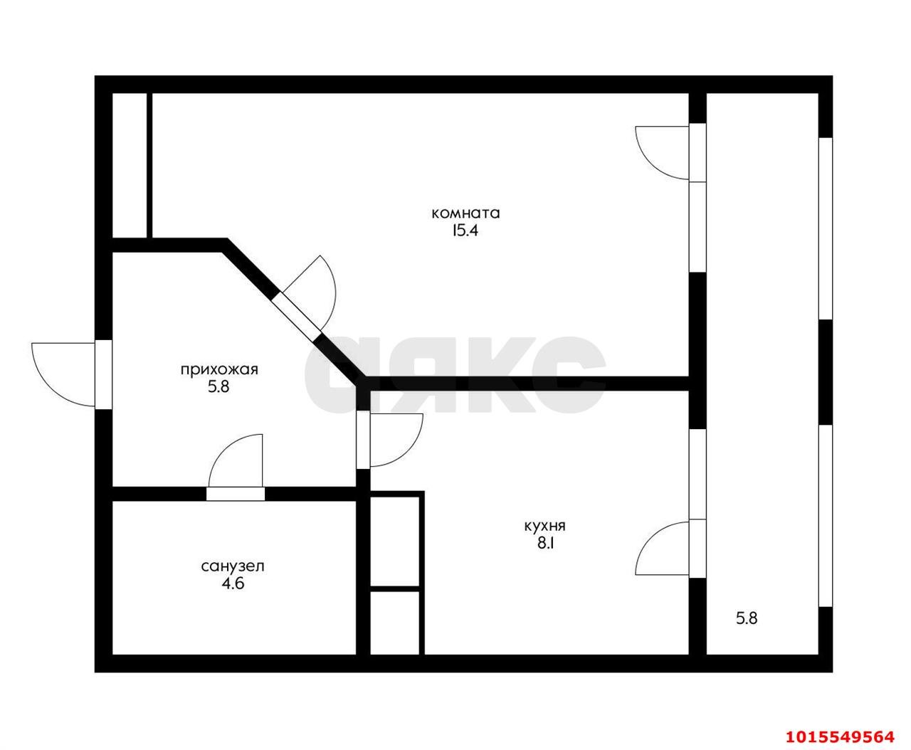 Фото №8: 1-комнатная квартира 36 м² - Краснодар, Прикубанский внутригородской округ, мкр. жилой комплекс Зеленодар, ул. 3-я Трудовая, 1/3