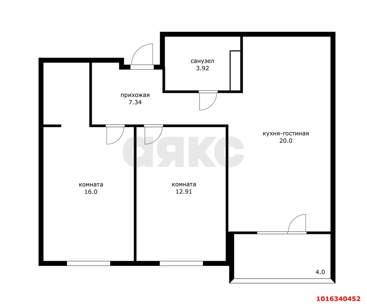 Фото №17: 2-комнатная квартира 65 м² - Яблоновский, мкр. жилой комплекс Вектор, ул. Базовская, 21к4