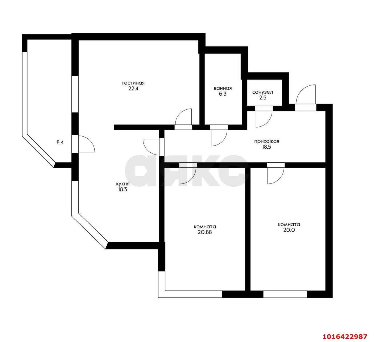 Фото №20: 3-комнатная квартира 115 м² - Краснодар, Центральный внутригородской округ, Западный внутригородской округ, мкр. Центральный, ул. Кубанская набережная, 37