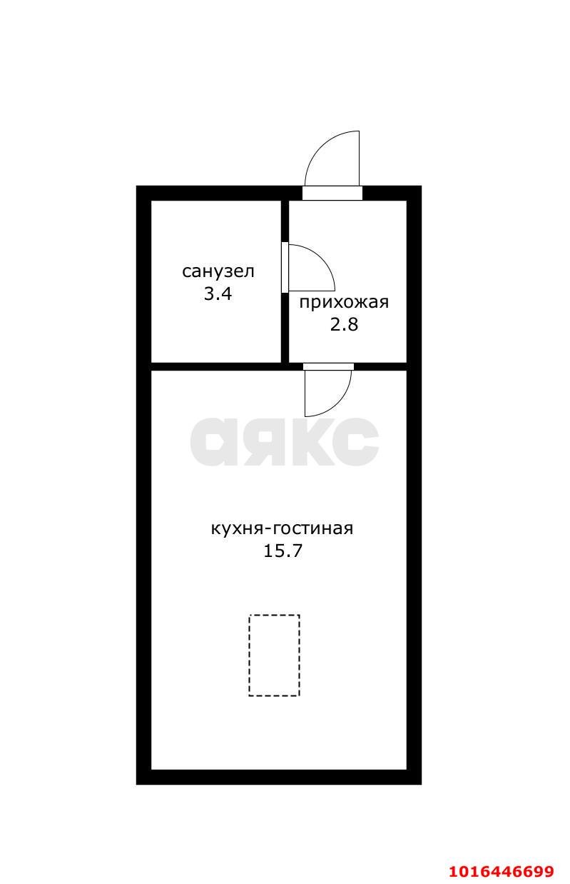 Фото №8: Студия 21 м² - Знаменский, мкр. Карасунский внутригородской округ, пр-д 3-й Знаменский