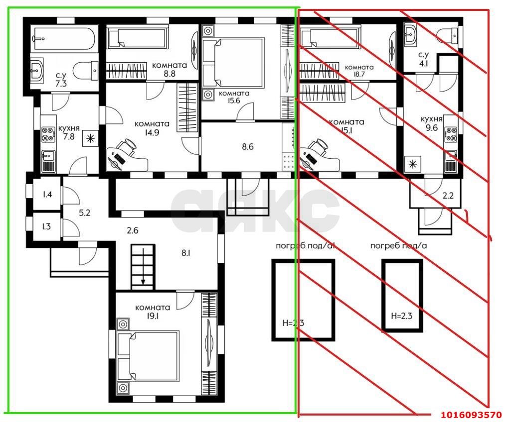 Фото №4: Дом 150 м² + 4 сот. - Краснодар, Западный внутригородской округ, мкр. Сельскохозяйственный Институт, ул. Володи Головатого, 20