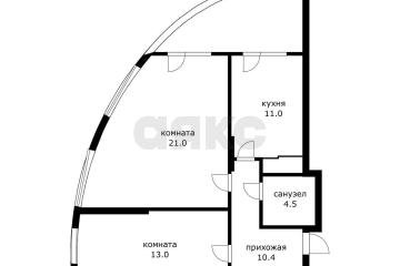 Фото №2: 2-комнатная квартира 67 м² - Краснодар, мкр. жилой комплекс Россинский Парк, ул. Командорская, 15