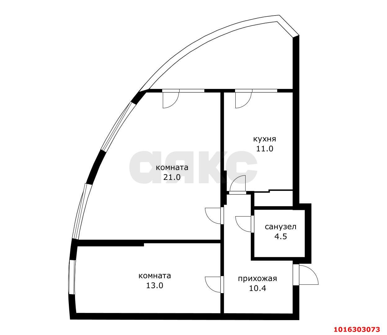 Фото №2: 2-комнатная квартира 67 м² - Краснодар, Прикубанский внутригородской округ, Россинского, мкр. жилой комплекс Россинский Парк, ул. Командорская, 15