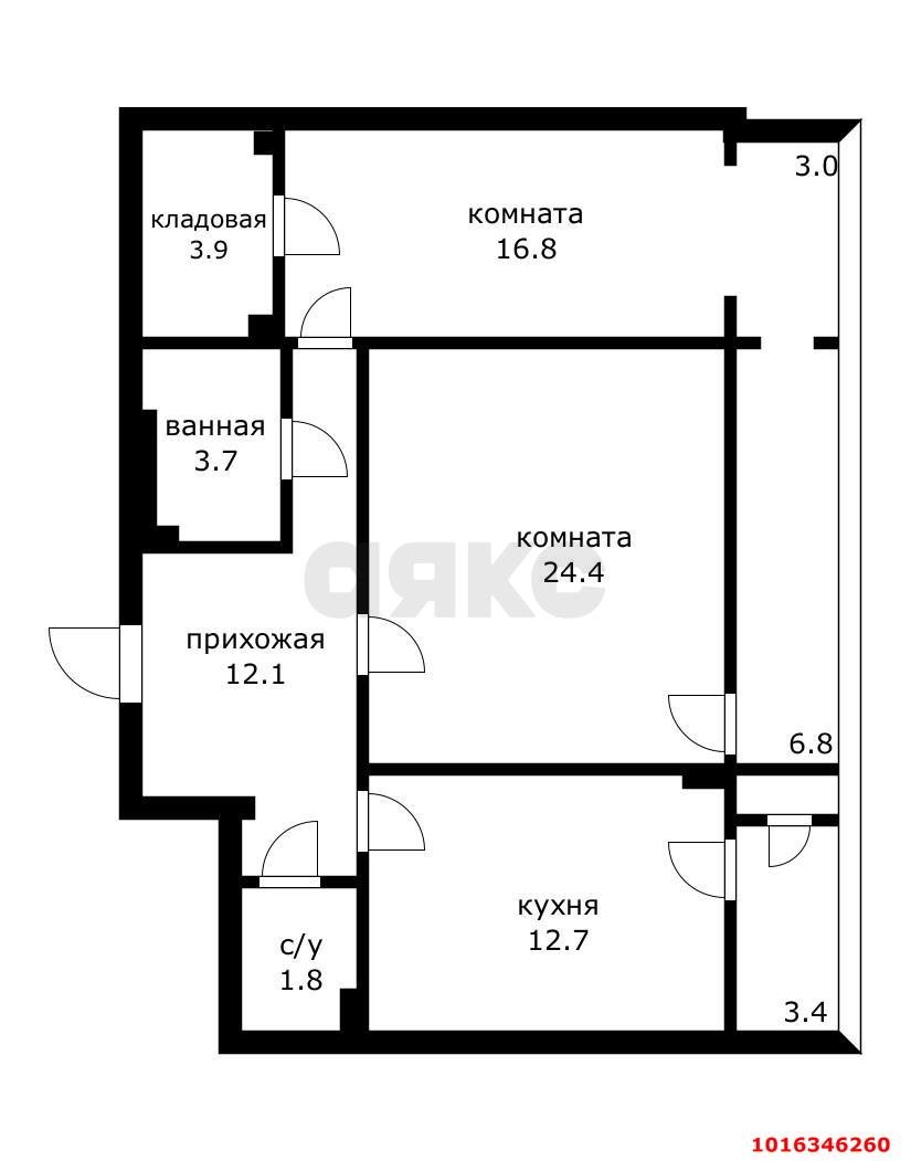 Фото №20: 2-комнатная квартира 75 м² - Краснодар, Западный внутригородской округ, мкр. Юбилейный, ул. 70-летия Октября, 26/1