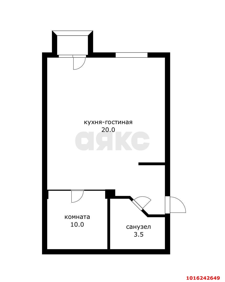 Фото №12: 1-комнатная квартира 33 м² - Краснодар, Центральный внутригородской округ, мкр. Центральный, ул. Красноармейская, 53