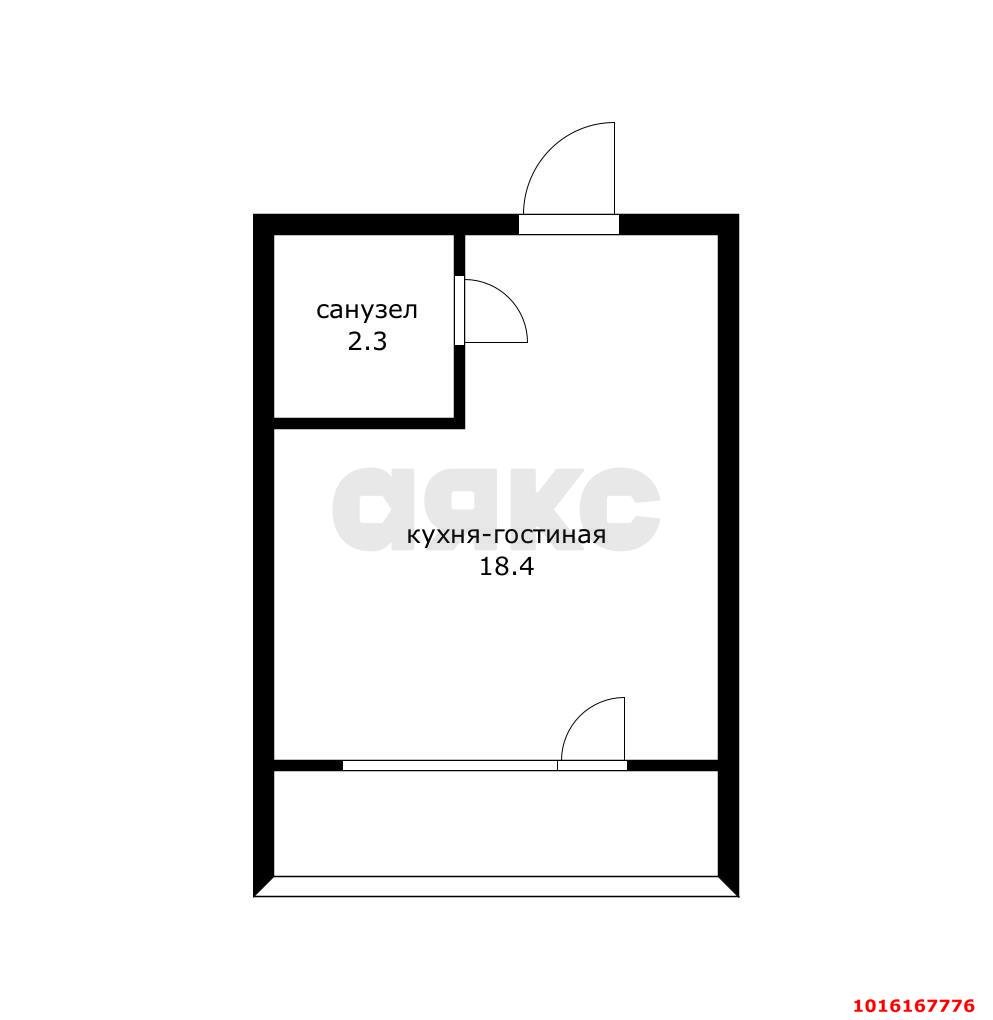Фото №6: Студия 20 м² - Краснодар, Центральный внутригородской округ, мкр. Дубинка, ул. Ковтюха, 109/3