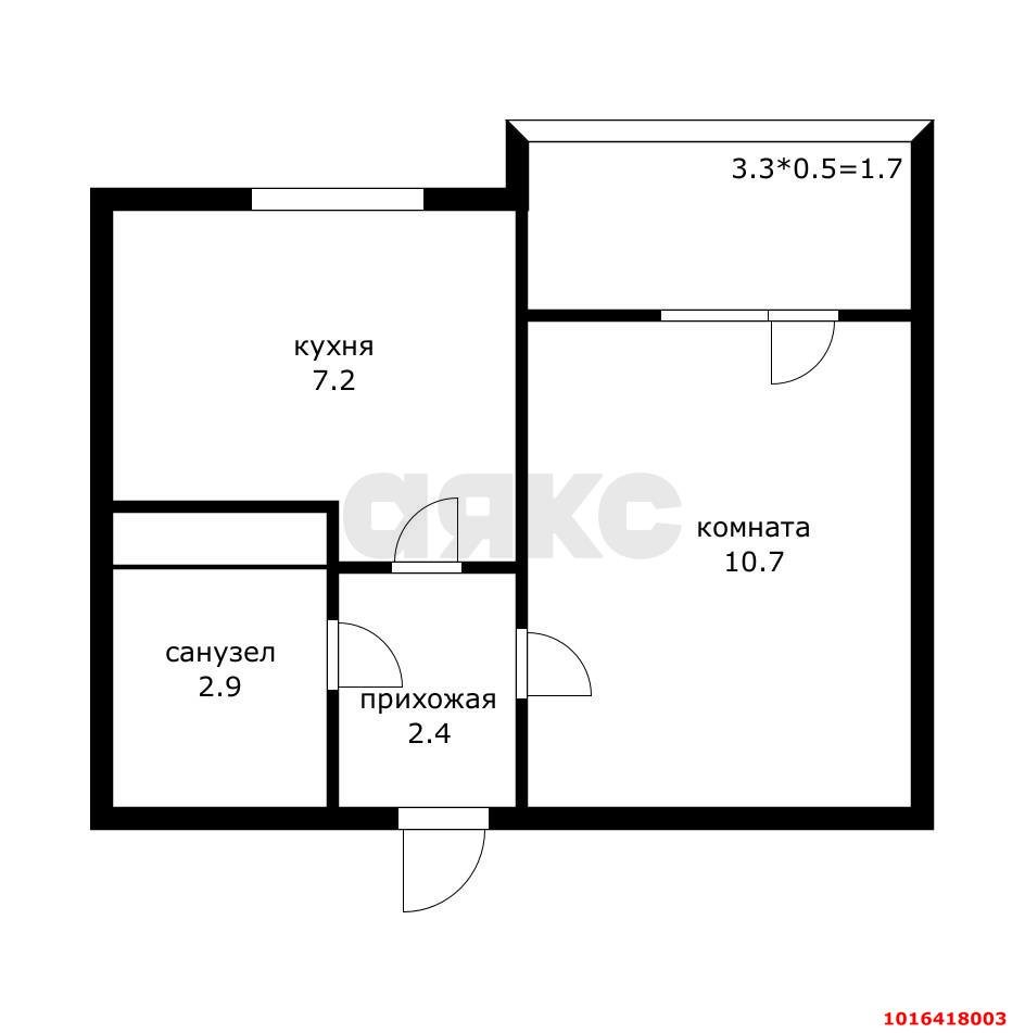 Фото №4: 1-комнатная квартира 25 м² - Краснодар, Прикубанский внутригородской округ, мкр. жилой комплекс Грани, ул. Западный Обход, 45