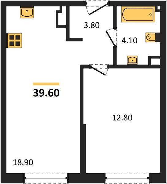 Фото №1: 1-комнатная квартира 39 м² - Краснодар, Догма Парк, мкр. Прикубанский внутригородской округ
