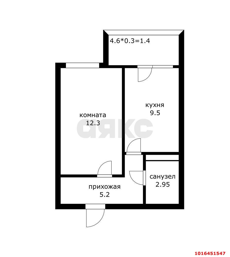 Фото №5: 1-комнатная квартира 34 м² - Краснодар, жилой комплекс Мозаика, Прикубанский внутригородской округ, ж/м имени Демьяна Бедного, ул. Степная, 1/1