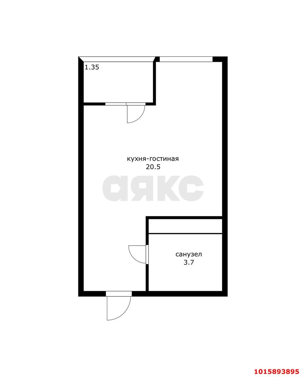 Фото №4: Студия 24 м² - Краснодар, ЖК Славянка, Прикубанский внутригородской округ, жилой комплекс Славянка, мкр. Славянский, ул. Заполярная, 39к9