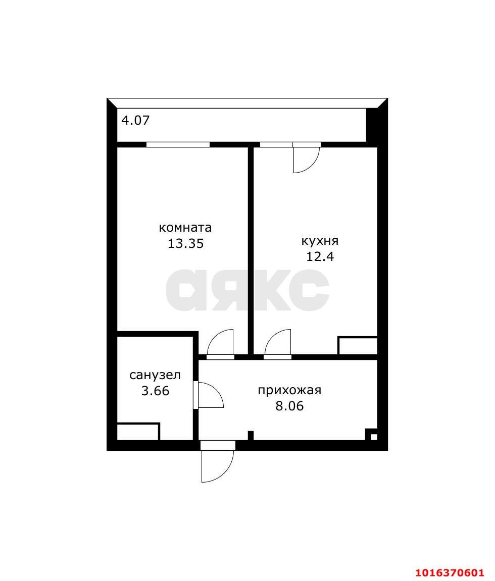 Фото №8: 1-комнатная квартира 44 м² - Краснодар, Прикубанский внутригородской округ, мкр. Славянский, ул. Заполярная, 37к3
