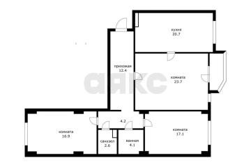 Фото №3: 3-комнатная квартира 109 м² - Краснодар, мкр. Фестивальный, ул. Гаражная, 67