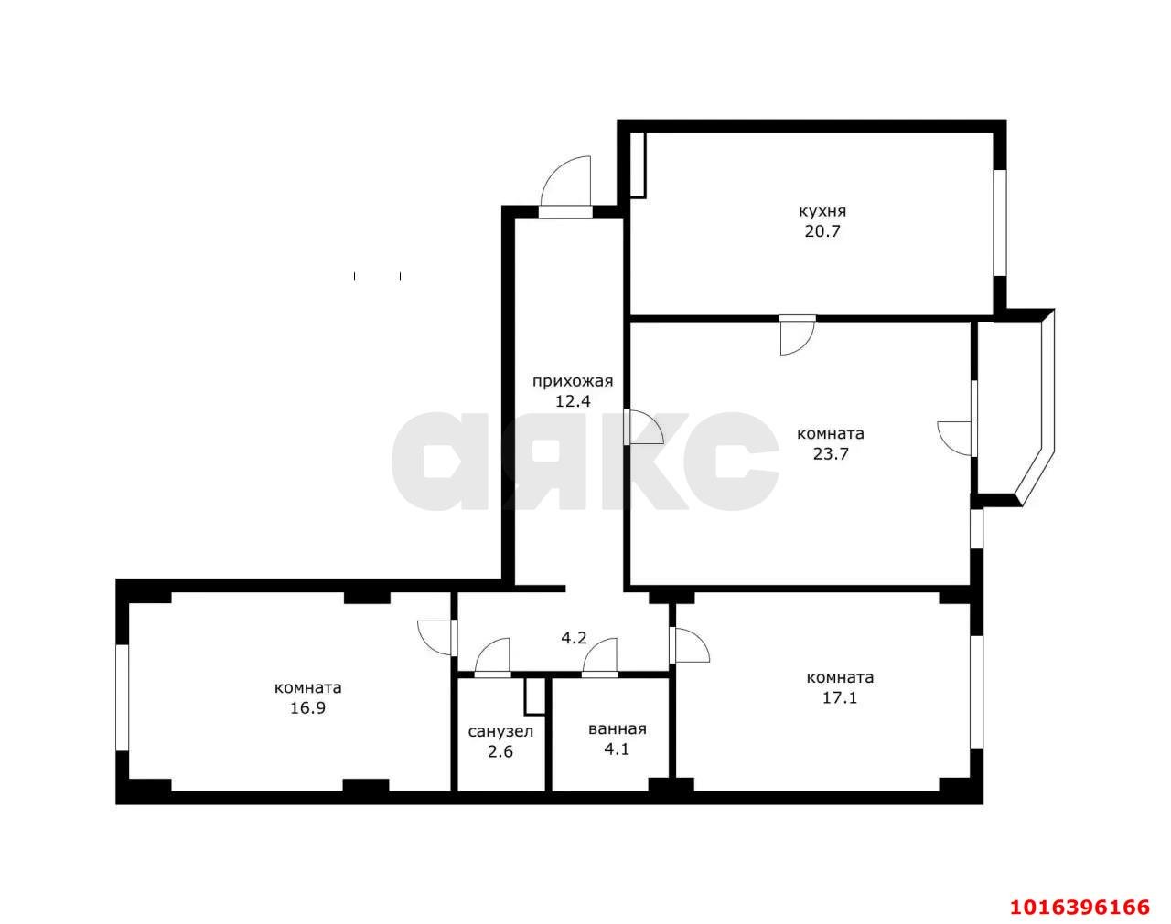 Фото №3: 3-комнатная квартира 109 м² - Краснодар, Западный внутригородской округ, жилой комплекс Аврора, мкр. Фестивальный, ул. Гаражная, 67
