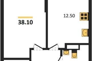 Фото №1: 1-комнатная квартира 38 м² - Краснодар, мкр. Прикубанский внутригородской округ, 