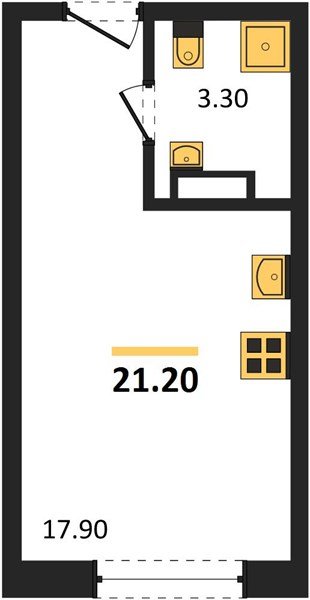Фото №1: Студия 21 м² - Краснодар, Прикубанский внутригородской округ, мкр. Догма Парк, ул. Марины Цветаевой, 33