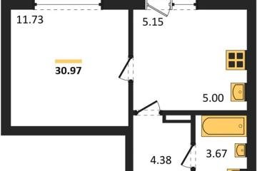 Фото №1: 1-комнатная квартира 30 м² - Майкоп, 
