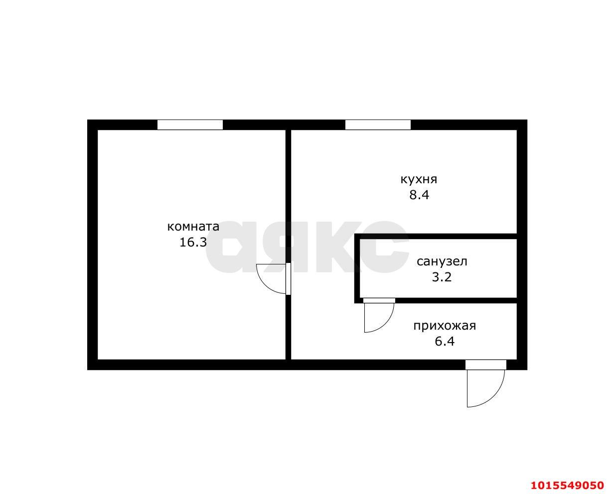 Фото №3: 1-комнатная квартира 34 м² - Краснодар, Прикубанский внутригородской округ, мкр. Славянский, ул. имени Толбухина, 92