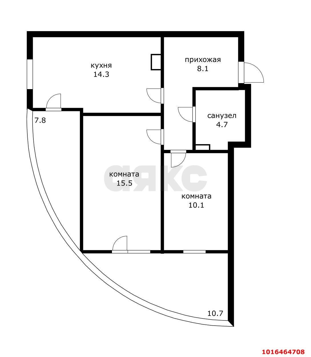 Фото №13: 2-комнатная квартира 71 м² - Краснодар, Прикубанский внутригородской округ, Россинского, мкр. жилой комплекс Инсити-Парк, ул. Командорская, 1/3