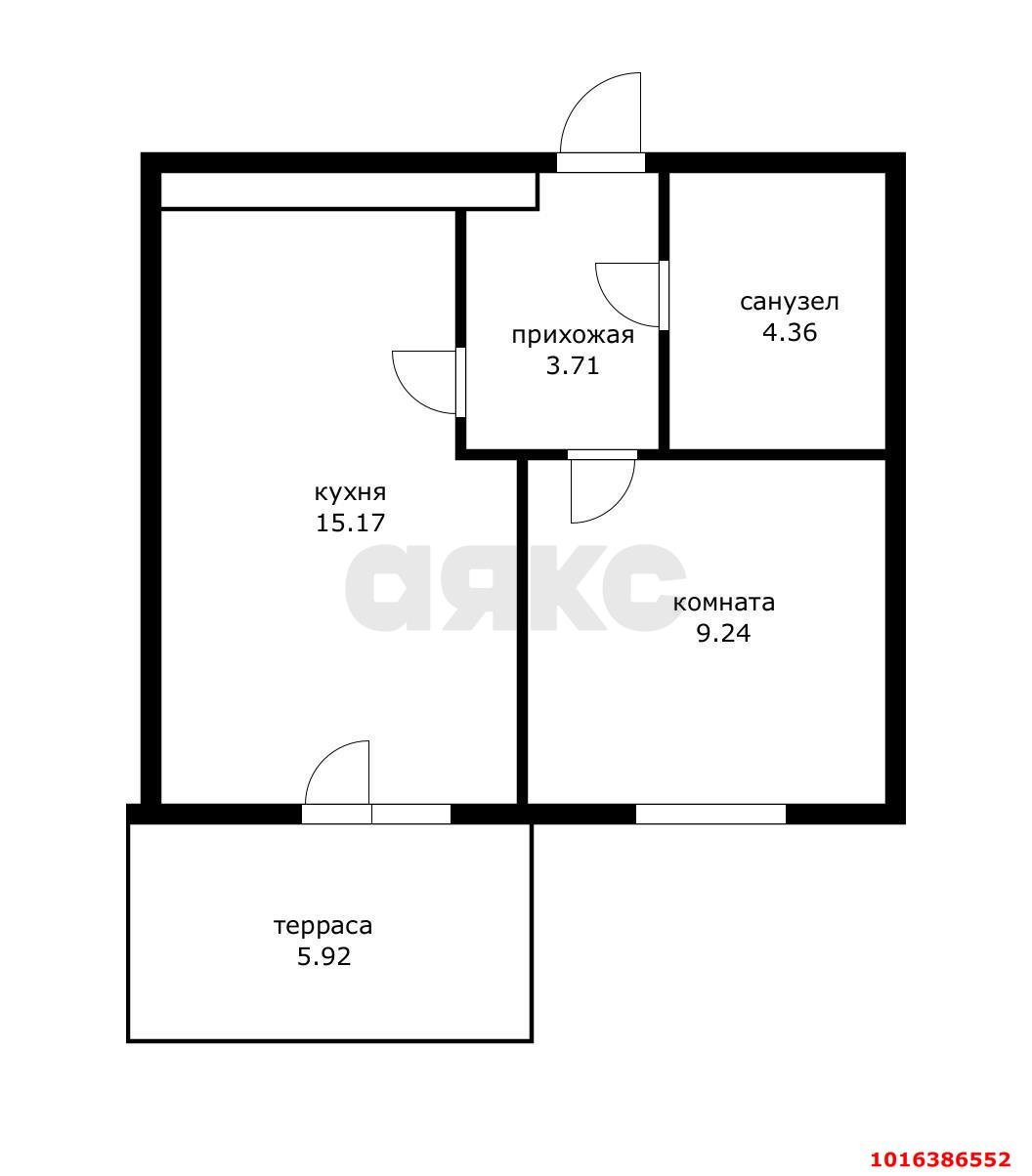 Фото №2: 1-комнатная квартира 38 м² - Краснодар, Прикубанский внутригородской округ, мкр. ЖК Тёплые Края, ул. им. Александра Гикало, 11