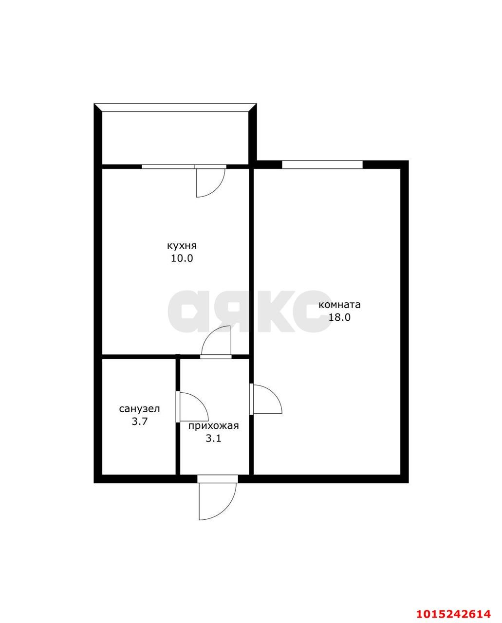 Фото №16: 1-комнатная квартира 36 м² - Берёзовый, Витаминкомбинат, мкр. Прикубанский внутригородской округ, 7/36к1