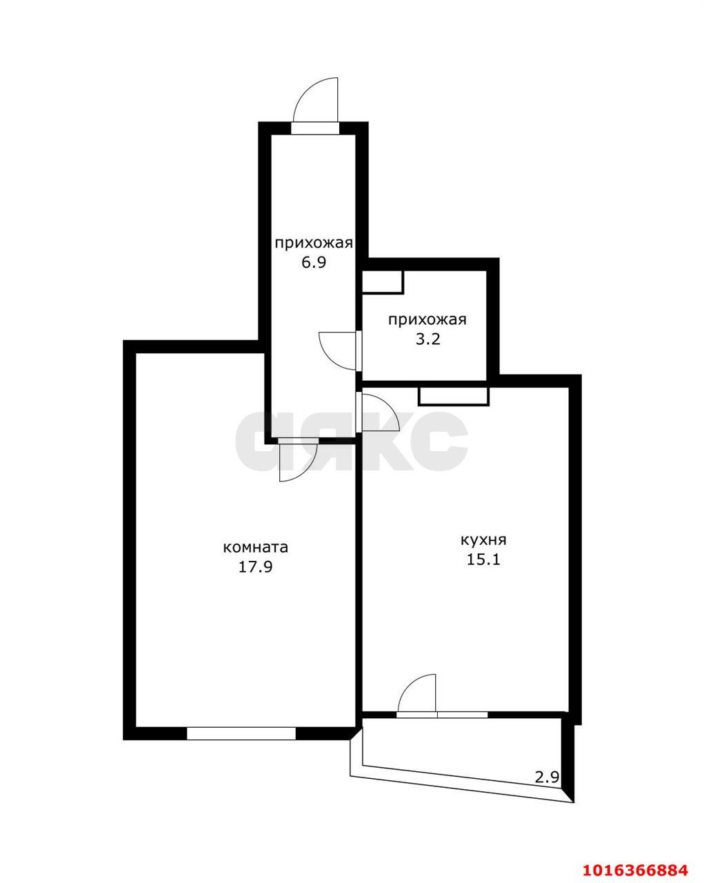 Фото №9: 1-комнатная квартира 46 м² - Краснодар, Карасунский внутригородской округ, мкр. жилой комплекс Восток, ул. Лавочкина, 17