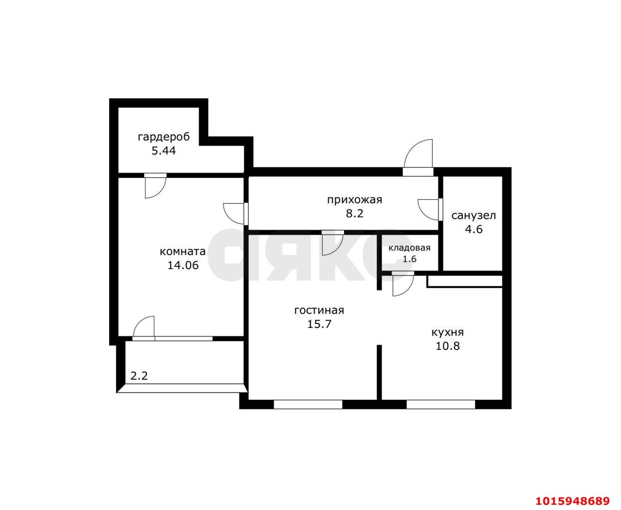 Фото №2: 2-комнатная квартира 60 м² - Краснодар, ул. Сормовская, 218