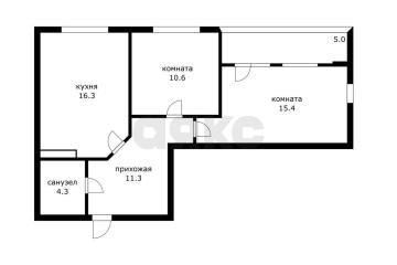 Фото №1: 2-комнатная квартира 63 м² - Краснодар, мкр. Прикубанский внутригородской округ, ул. Пригородная, 24/Б