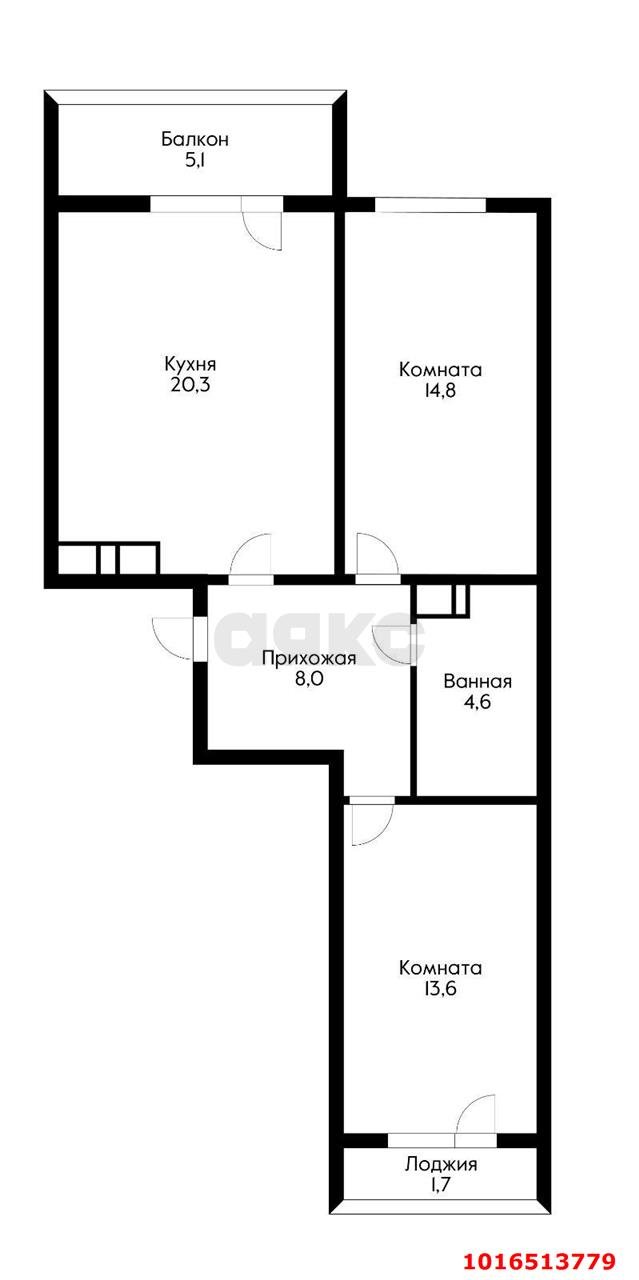 Фото №14: 2-комнатная квартира 65 м² - Краснодар, жилой комплекс Дыхание, мкр. Прикубанский внутригородской округ, ул. Лётчика Позднякова, 2к13