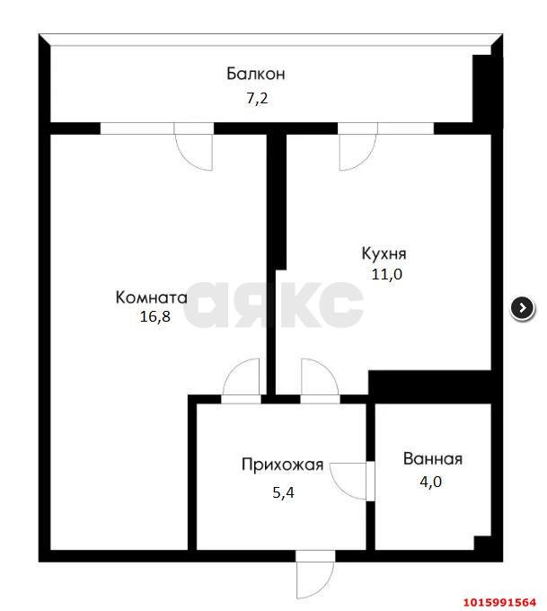 Фото №12: 1-комнатная квартира 44 м² - Краснодар, Карасунский внутригородской округ, мкр. Гидростроителей, ул. Снесарева, 17/1к2