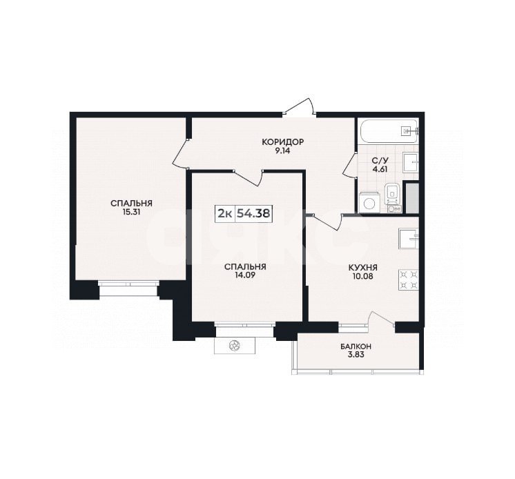 Фото №2: 2-комнатная квартира 54 м² - Мариуполь, р. Жовтневый