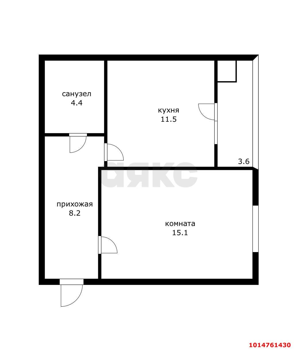 Фото №8: 1-комнатная квартира 42 м² - Краснодар, Прикубанский внутригородской округ, мкр. Восточно-Кругликовский, ул. Черкасская, 69