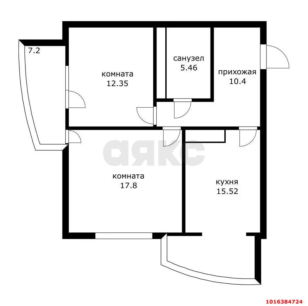 Фото №14: 2-комнатная квартира 66 м² - Краснодар, Центральный внутригородской округ, мкр. Дубинка, ул. Ставропольская, 18