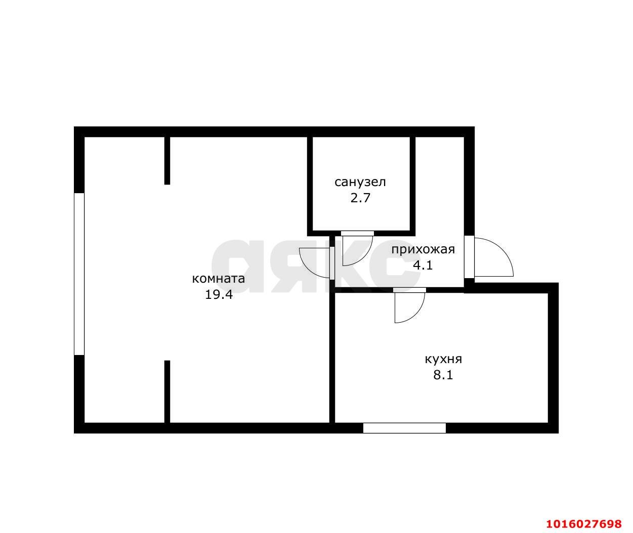 Фото №4: 1-комнатная квартира 34 м² - Российский, мкр. Прикубанский внутригородской округ, ул. Ратной Славы, 32