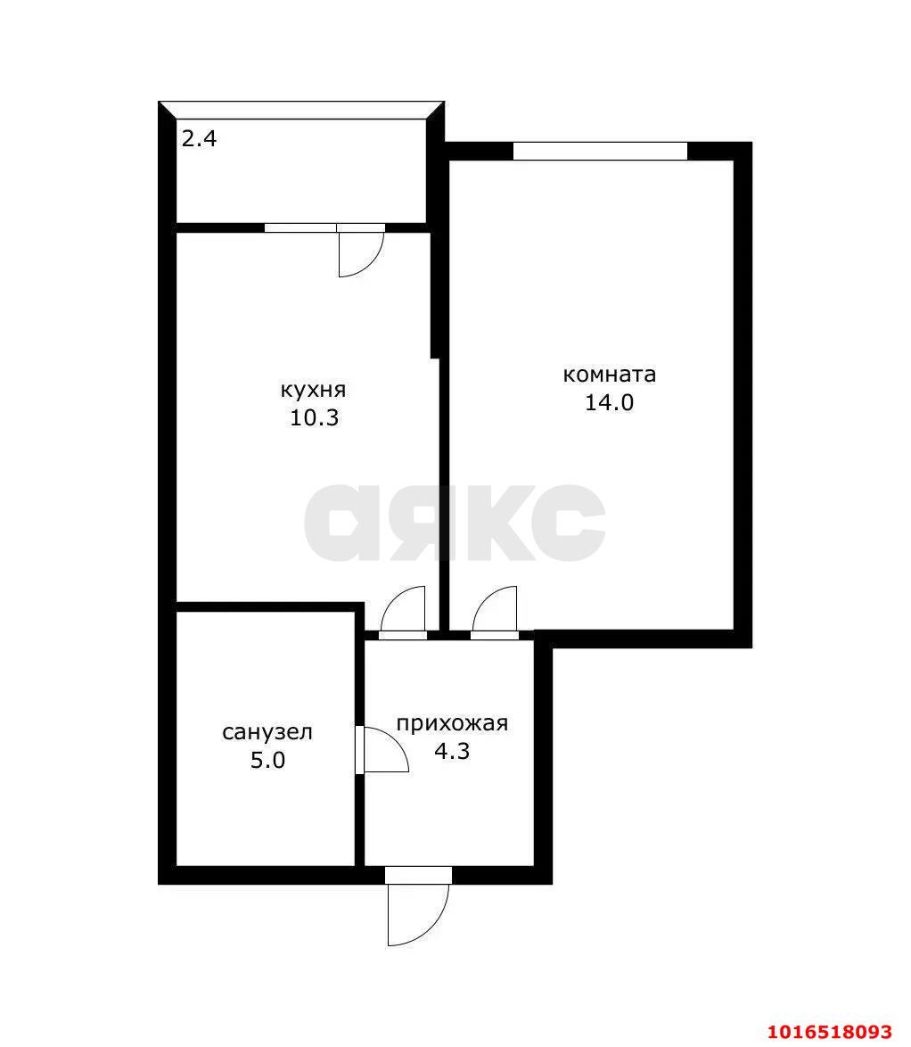 Фото №12: 1-комнатная квартира 36 м² - Краснодар, Прикубанский внутригородской округ, Завод Радиоизмерительных Приборов, мкр. имени Петра Метальникова, ул. Григория Пономаренко, 45