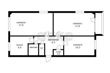 Фото №4: 3-комнатная квартира 63 м² - Краснодар, мкр. имени Н.И. Вавилова, ул. имени Калинина, 72