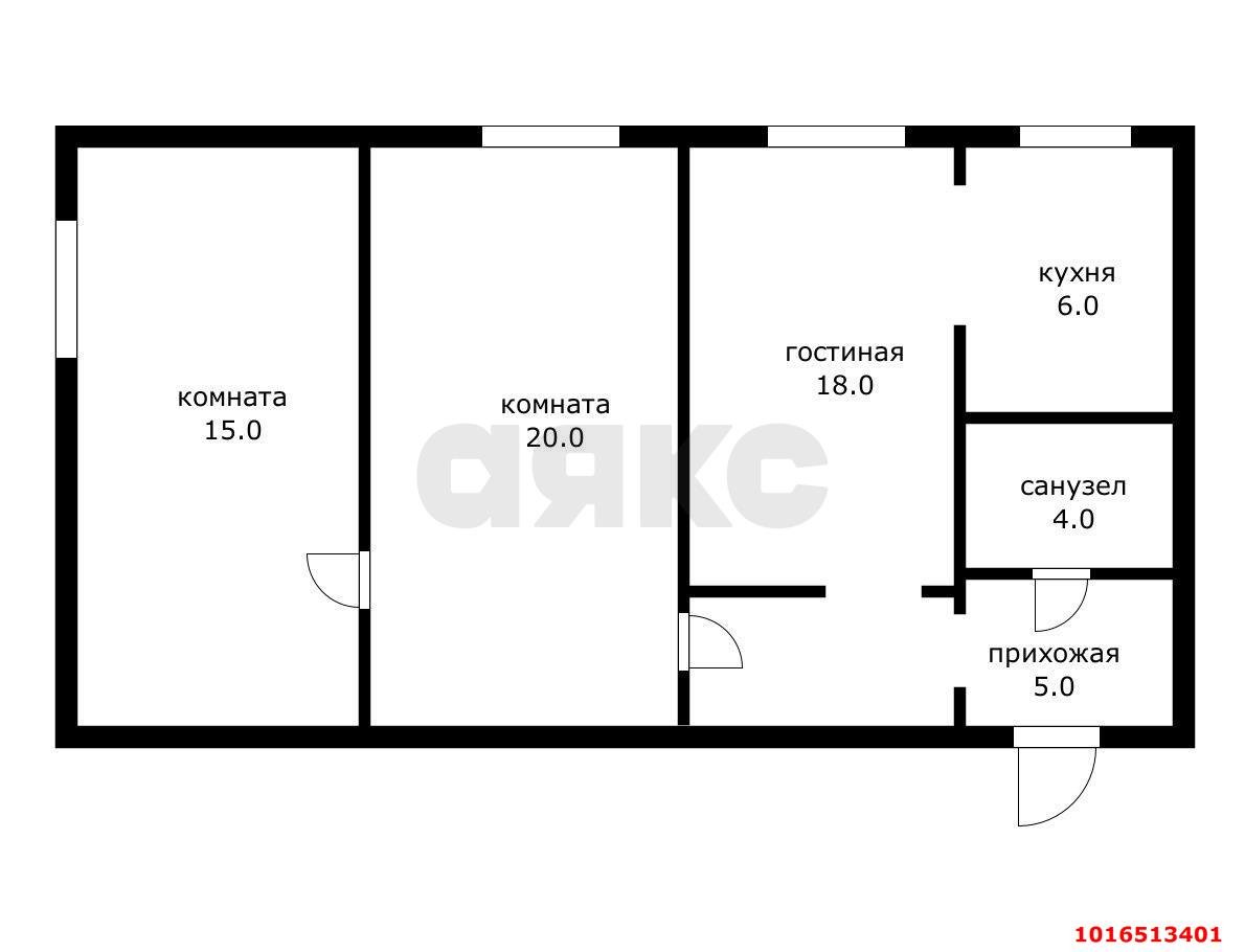 Фото №18: 3-комнатная квартира 57 м² - Краснодар, Прикубанский внутригородской округ, мкр. Фестивальный, ул. Гагарина