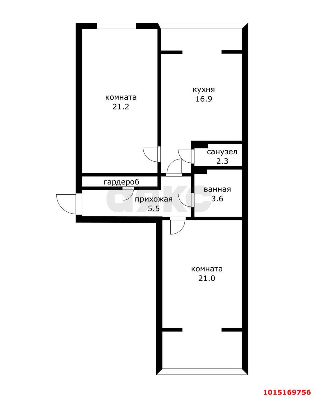 Фото №19: 2-комнатная квартира 72 м² - Краснодар, Музыкальный, ЖК Территория Счастья, имени Петра Метальникова, жилой комплекс Территория счастья, Прикубанский внутригородской округ, мкр. Завод Радиоизмерительных Приборов, ул. Евгении Жигуленко, 3к1