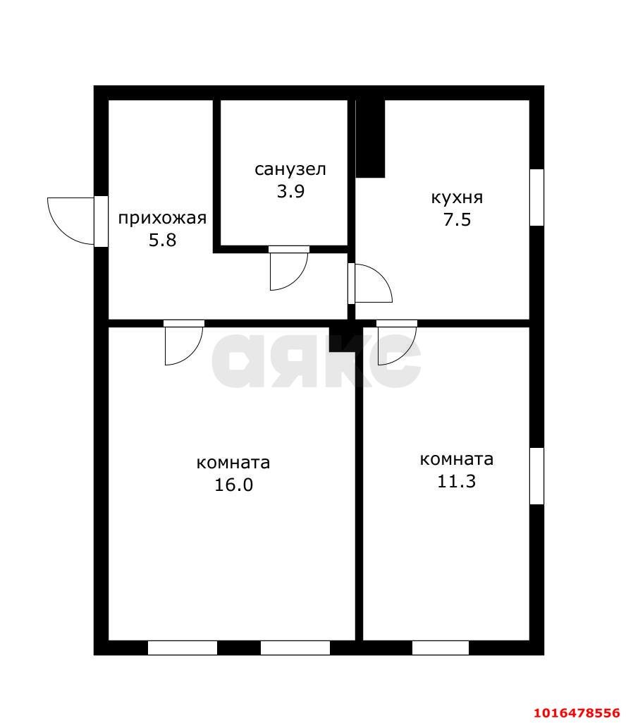 Фото №9: 2-комнатная квартира 44 м² - Берёзовый, Прикубанский внутригородской округ, мкр. Витаминкомбинат, ул. Декоративная, 10