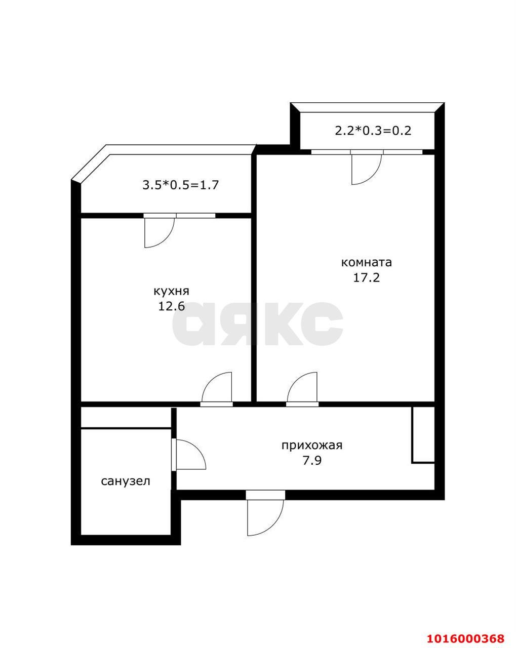Фото №8: 1-комнатная квартира 44 м² - Краснодар, ЖК Екатеринодар, Прикубанский внутригородской округ, Фестивальный, жилой комплекс Екатеринодар, мкр. Солнечный, ул. Архитектора Петина, 18/1