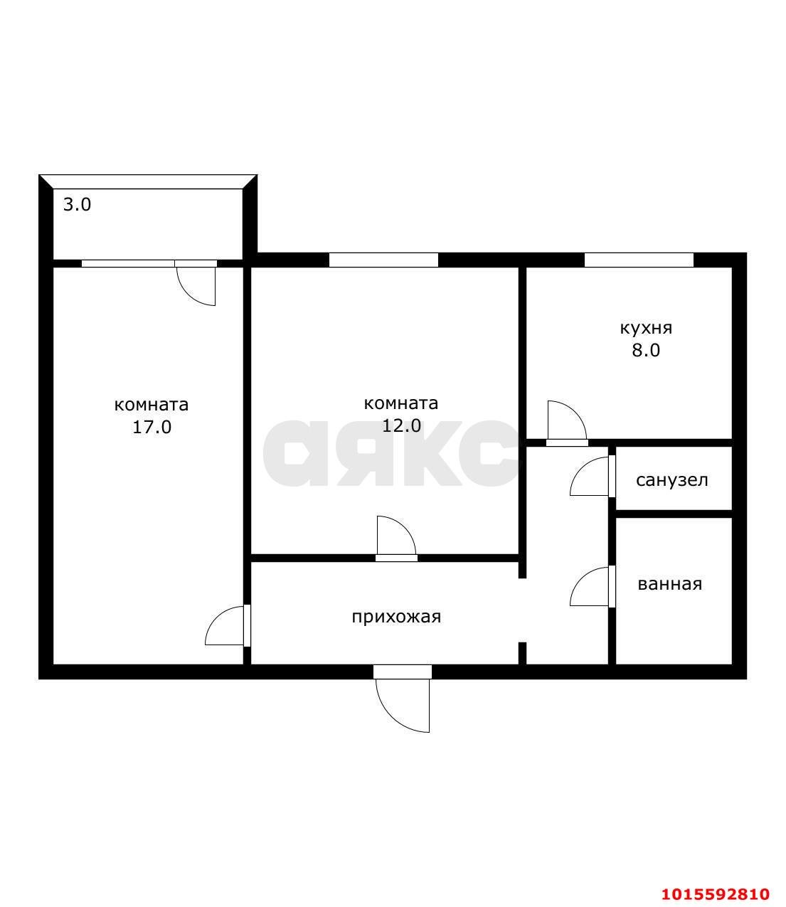 Фото №2: 2-комнатная квартира 47 м² - Краснодар, Карасунский внутригородской округ, мкр. Гидростроителей, ул. имени В.Н. Мачуги, 72
